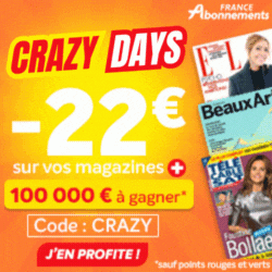 voir l'offre sur France Abonnements - 22 E sur vos magazines
