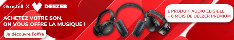 voir l'offre 6 mois de DEEZER PREMIUM offerts pour l'achat d'un produit audio éligible