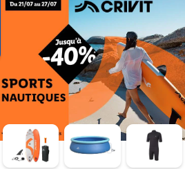 voir l'offre -40% sports nautiques